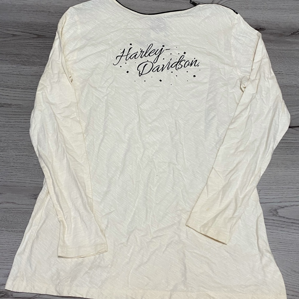 Harley Davidson long sleeve shirt women’s size XL white